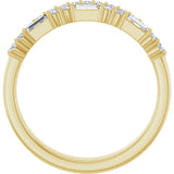 14K Yellow Gold 1/3 CTW Natural Diamond Double Row Anniversary Band