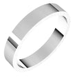 14K White Gold 3.5 mm Flat Band Size 6