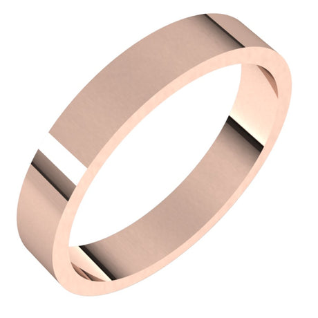 14K Rose Gold 3.5 mm Flat Band Size 8.5