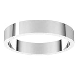 14K White Gold 3.5 mm Flat Band Size 6