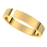 18K Yellow 3.5 mm Flat Band Size 6