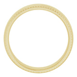 10K Yellow 6 mm Rope & Milgrain Stepped-Edge Comfort-Fit Half Round Band