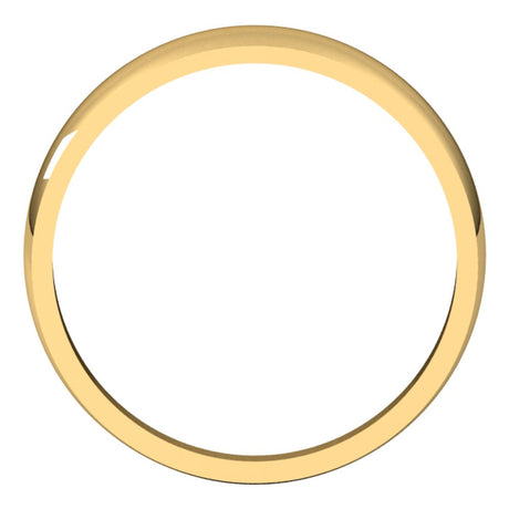 14K Yellow 3.5 mm Half Round Tapered Band