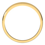 18K Yellow 3.5 mm Half Round Tapered Band Size 4