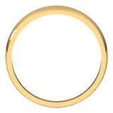10K Yellow Gold 3.5 mm Tapered Half Round Band Size 6.5