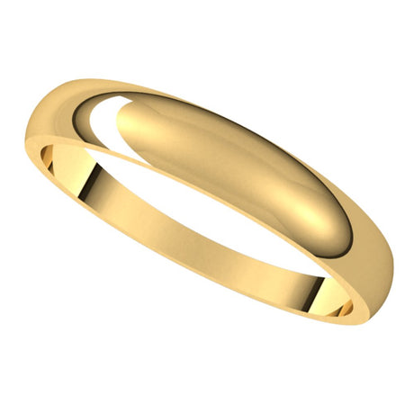18K Yellow 3.5 mm Tapered Half Round Band Size 4