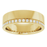 14K Yellow 1/3 CTW Lab-Grown Diamond Accented Band Size 7