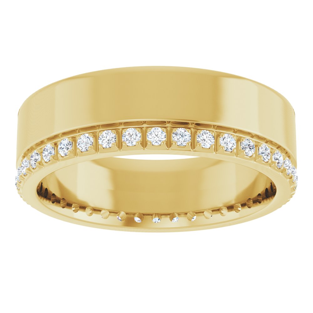 14K Yellow Gold 1/3 CTW Lab-Grown Diamond Accented Band Size 7