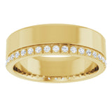 14K Yellow Gold 1/3 CTW Lab-Grown Diamond Accented Band Size 7