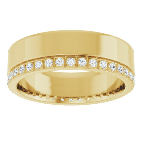 14K Yellow Gold 1/3 CTW Lab-Grown Diamond Accented Band Size 7