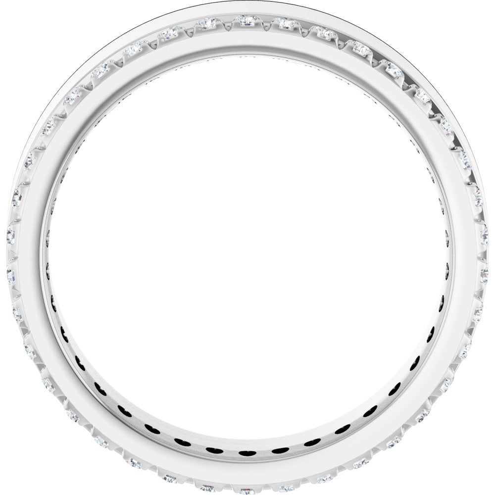 14K White Gold 1/3 CTW Natural Diamond Accented Band Size 7