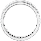 14K White Gold 1/3 CTW Natural Diamond Accented Band Size 7