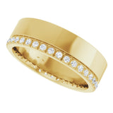 14K Yellow 1/3 CTW Lab-Grown Diamond Accented Band Size 7