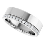 14K White Gold 1/3 CTW Natural Diamond Accented Band Size 7