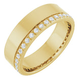 14K Yellow Gold 1/3 CTW Lab-Grown Diamond Accented Band Size 7