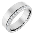 14K White Gold 1/3 CTW Natural Diamond Accented Band Size 7