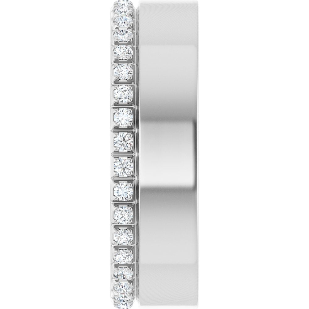 14K White Gold 1/3 CTW Natural Diamond Accented Band Size 7