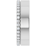 14K White Gold 1/3 CTW Natural Diamond Accented Band Size 7