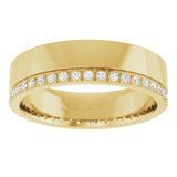 14K Yellow 1/3 CTW Natural Diamond Accented Band Size 10