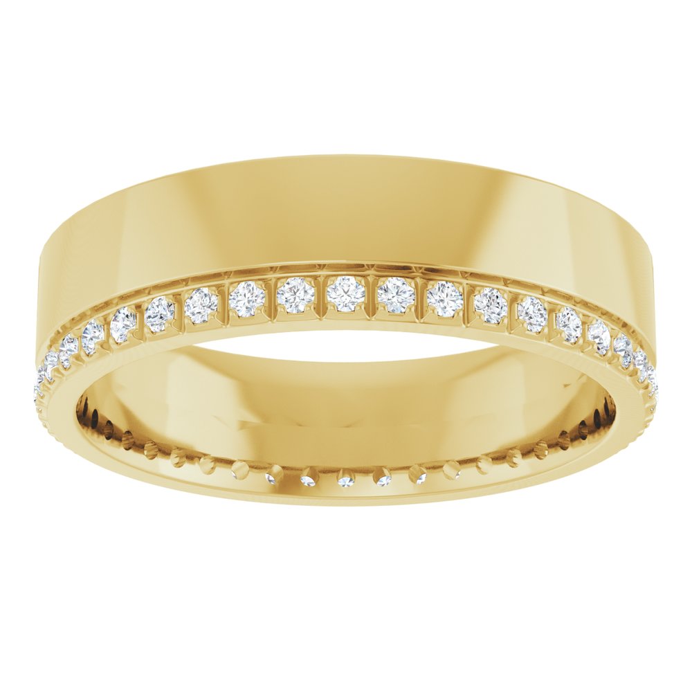 14K Yellow 1/3 CTW Natural Diamond Accented Band Size 10