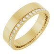 14K Yellow 1/3 CTW Natural Diamond Accented Band Size 10