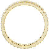14K Yellow Gold 1/3 CTW Lab-Grown Diamond Accented Band Size 10