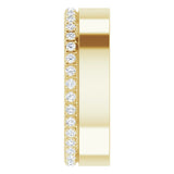 14K Yellow 1/3 CTW Lab-Grown Diamond Accented Band