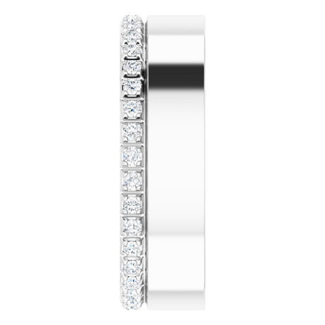 14K White Gold 1/3 CTW Lab-Grown Diamond Accented Band Size 6.5