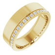 14K Yellow 1/3 CTW Lab-Grown Diamond Accented Band Size 6.5