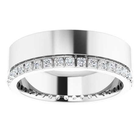 14K White Gold 1/3 CTW Lab-Grown Diamond Accented Band Size 6.5