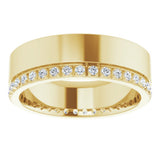 14K Yellow 1/3 CTW Lab-Grown Diamond Accented Band