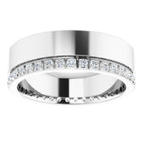 14K White Gold 1/3 CTW Lab-Grown Diamond Accented Band Size 6.5
