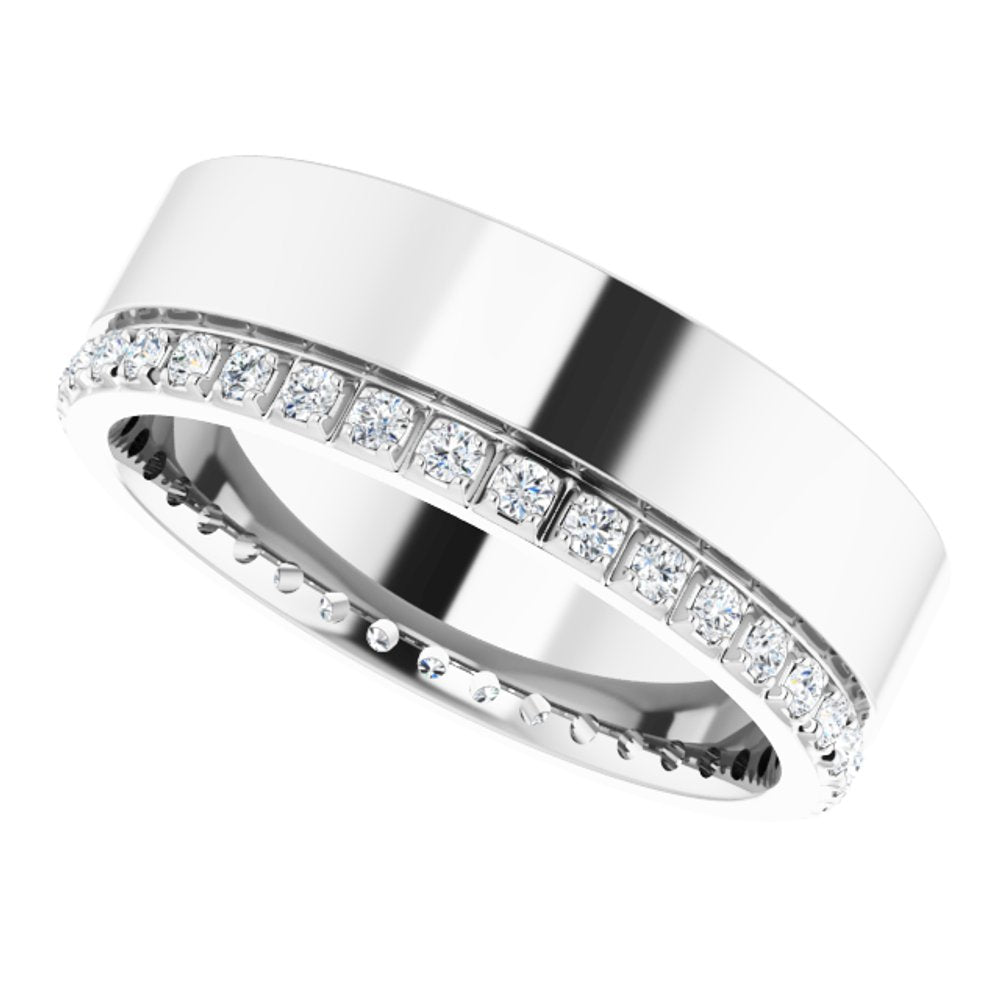 14K White Gold 1/3 CTW Lab-Grown Diamond Accented Band Size 6.5