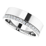 14K White Gold 1/3 CTW Lab-Grown Diamond Accented Band Size 6.5
