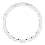 14K White Gold 3/8 CTW Natural Diamond Accented Band Size 10.5