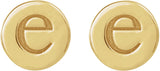 14K Yellow 5 mm Engravable Disc Earrings