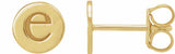14K Yellow Gold 5 mm Engravable Disc Earrings