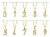 14K Yellow Petite Pavé™ .02 CTW Natural Diamond Numeral 1 16-18" Necklace
