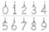 14K White Gold .07 CTW Natural Diamond Numeral 4 Charm/Pendant 