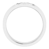 Sterling Silver 6 mm Grooved Comfort-Fit Flat Band Size 10.5