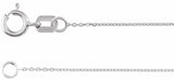 14K White Gold .65 mm Diamond-Cut Cable 16" Chain