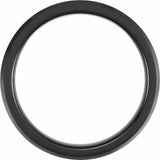 Black Ceramic 6 mm Beveled Edge Band