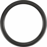Black Ceramic 6 mm Beveled-Edge Comfort-Fit Band Size 7