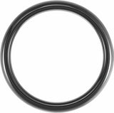 Black Ceramic 6 mm Comfort-Fit Half Round Band Size 7