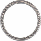 Damascus Steel 6 mm Beveled-Edge Comfort-Fit Flat Band