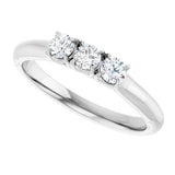 14K White 1/4 CTW Natural Diamond Claw Prong Anniversary Band