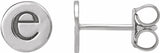 18K White Gold 6.3 mm Engravable Disc Earrings