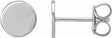 18K White Gold 6.3 mm Engravable Disc Earrings