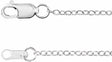 14K White Gold  1.3 mm Cable 24" Chain