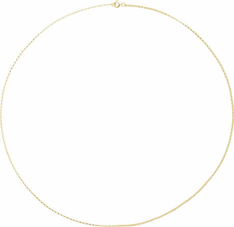 14K Yellow Gold-Filled 1.1 mm Rolo 7" Chain